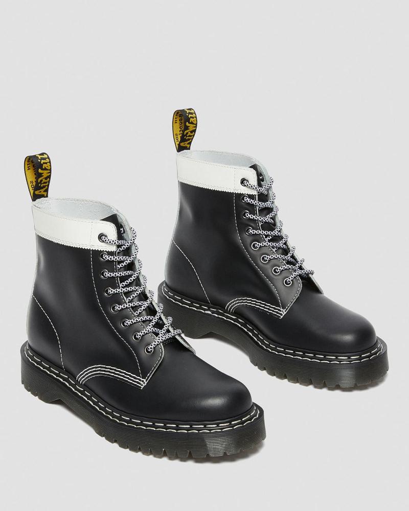 Dr Martens 1460 Pascal Bex Leren Contrast Veterlaarzen Heren Zwart Wit | NL 284GSO